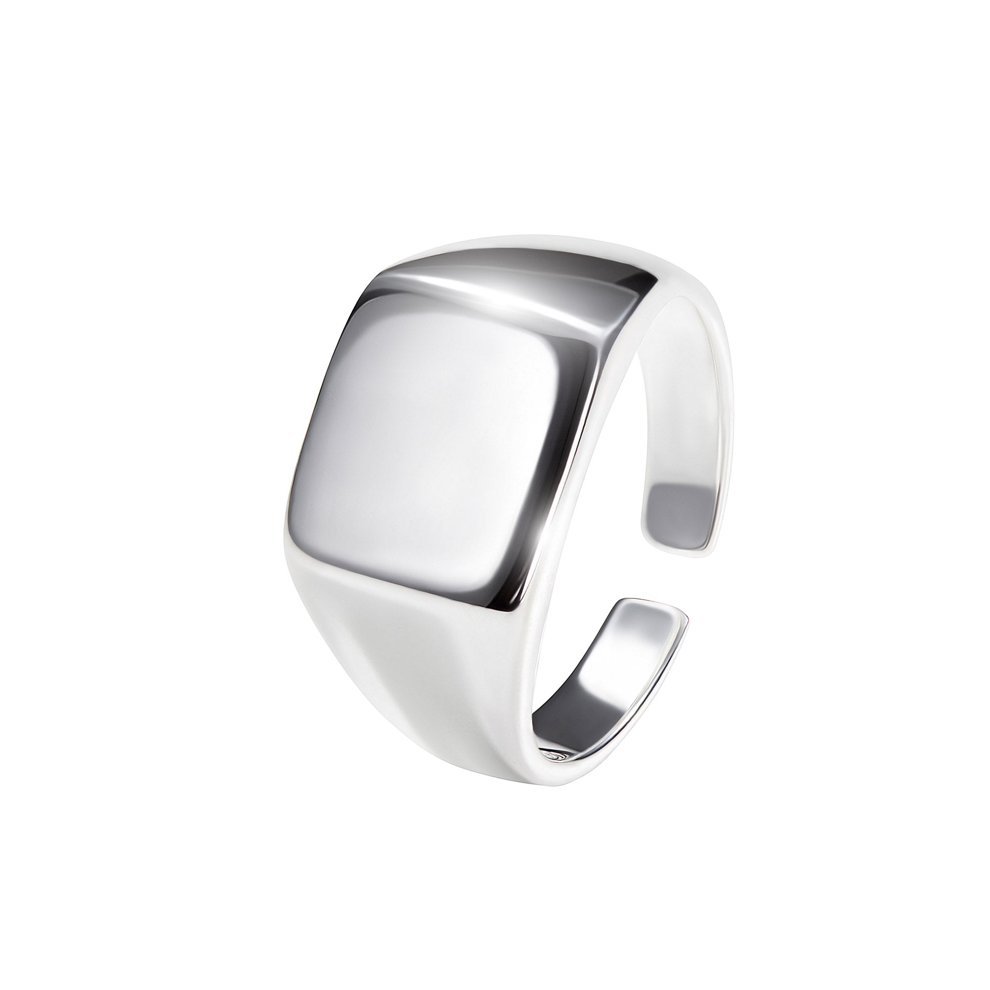 Rounded signet ring ✘ Lot ring - 925 silver