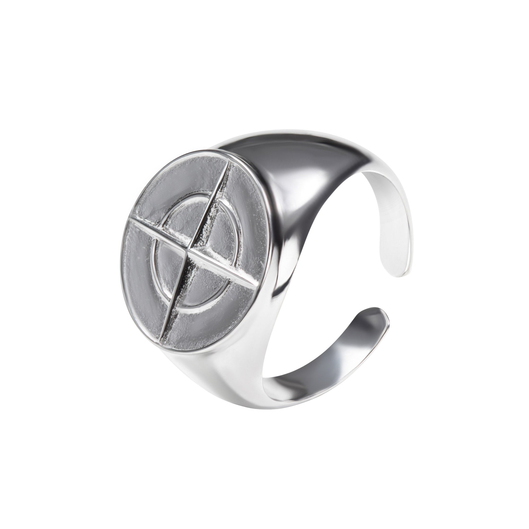 Kompass Ring - 925 Silber