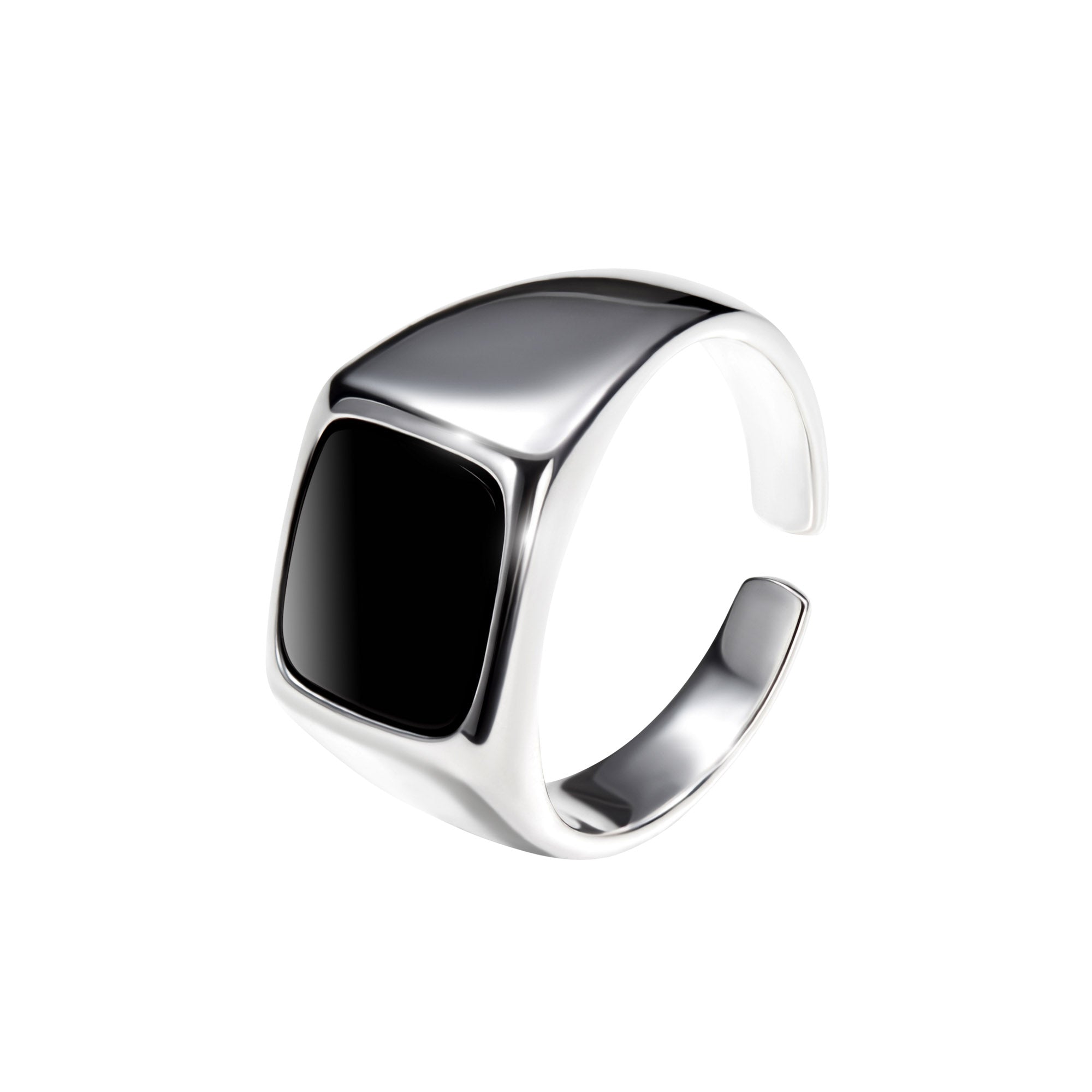 Onxy Ring - 925 Silber