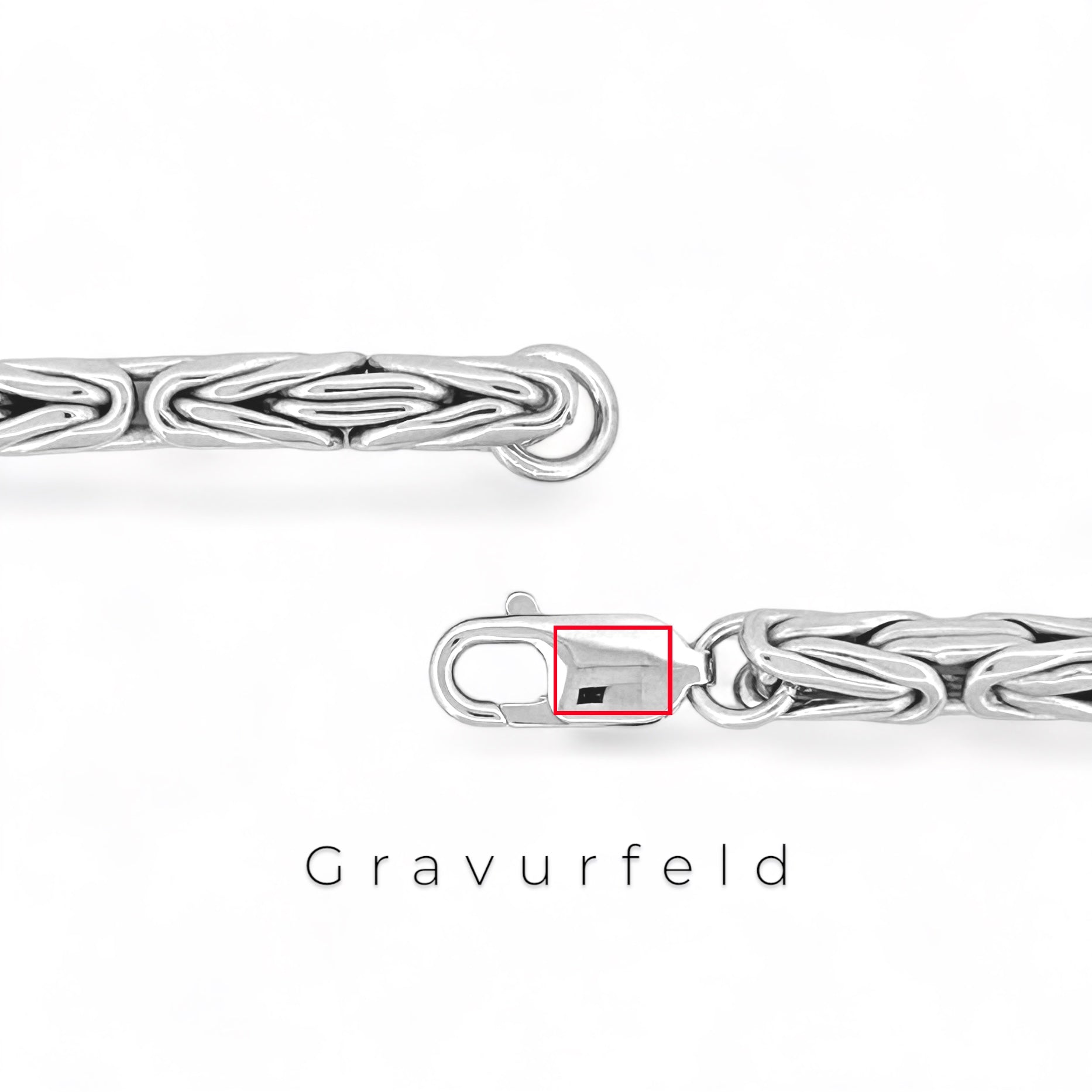 King's chain square 5mm - 925 silver