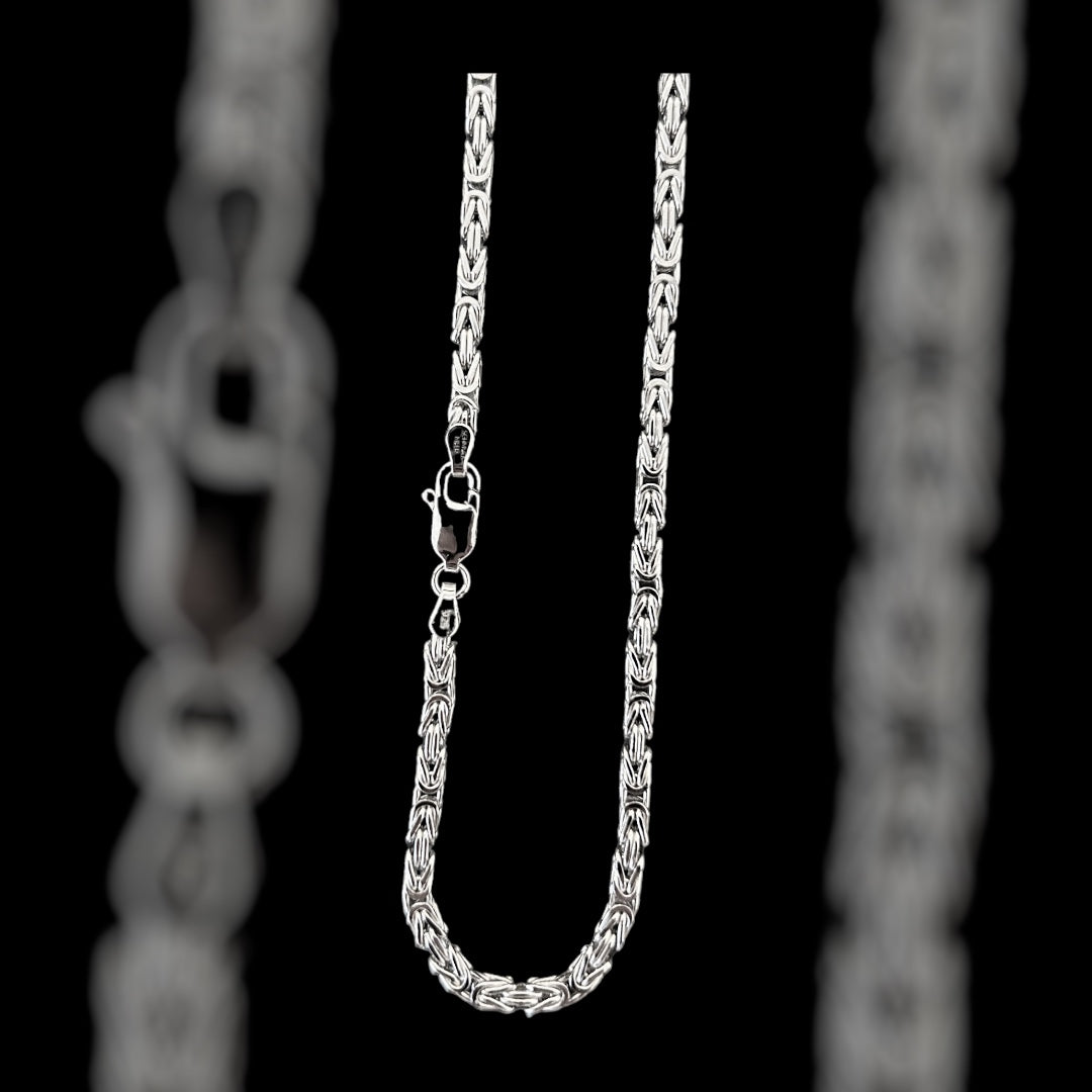 Byzantine chain square 2.5mm - 925 silver