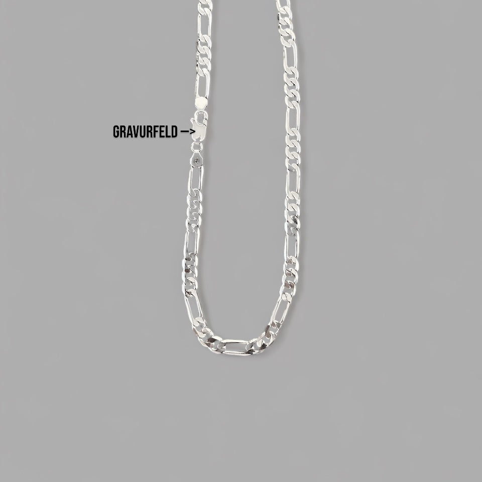 Figaro Halskette 5mm - 925 Silber