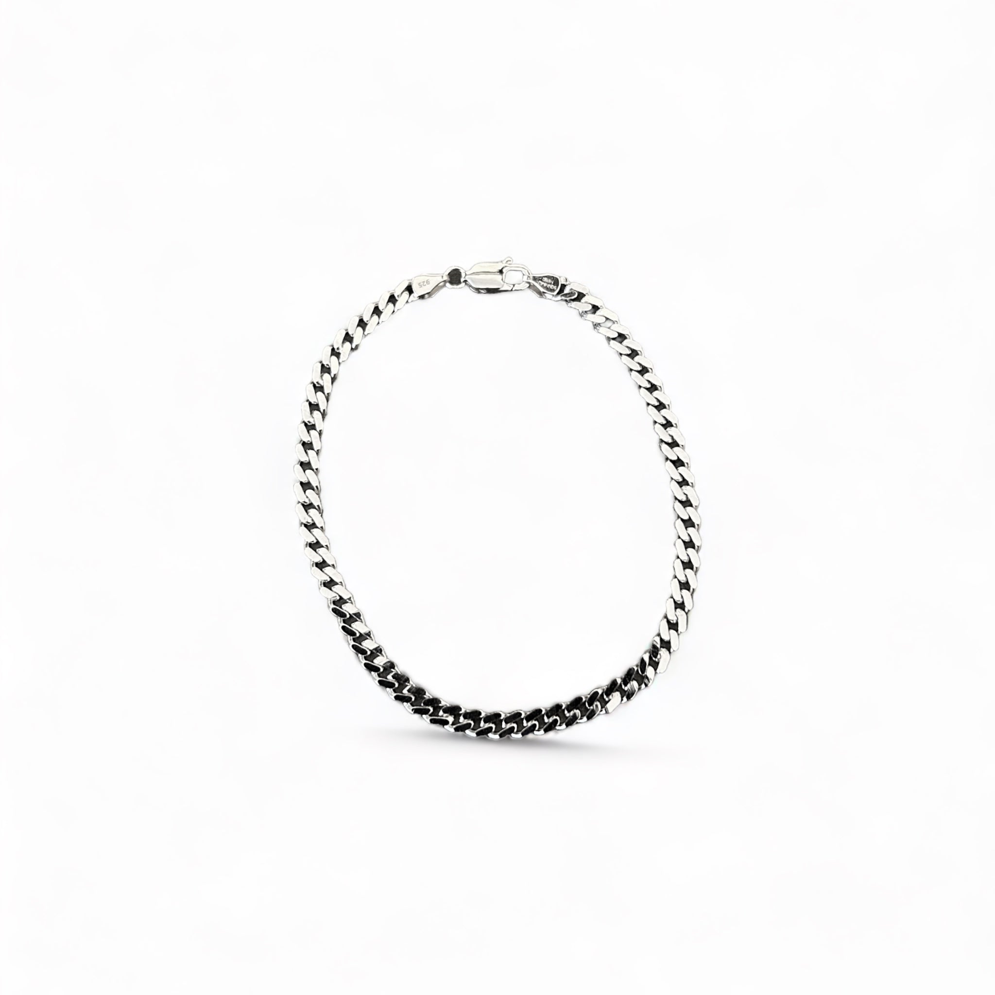Curb chain bracelet 3.6mm - 925 silver