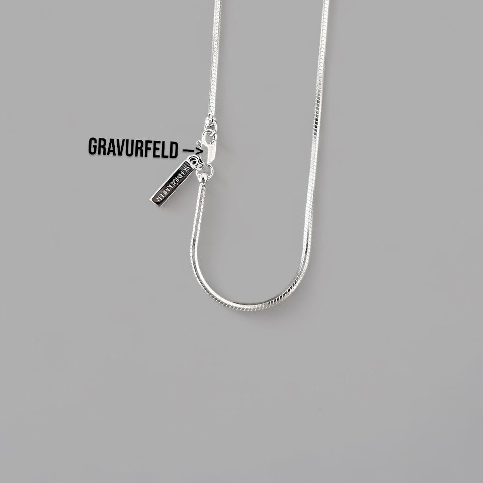 Square necklace 1.5mm - 925 silver