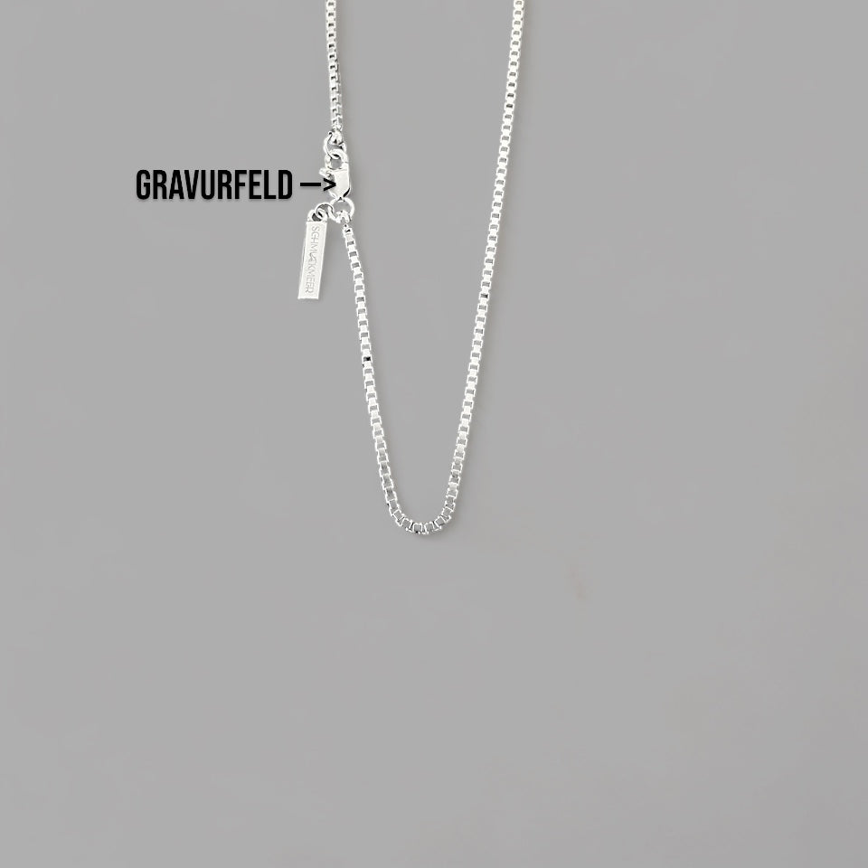 Box necklace 1.5mm - 925 silver