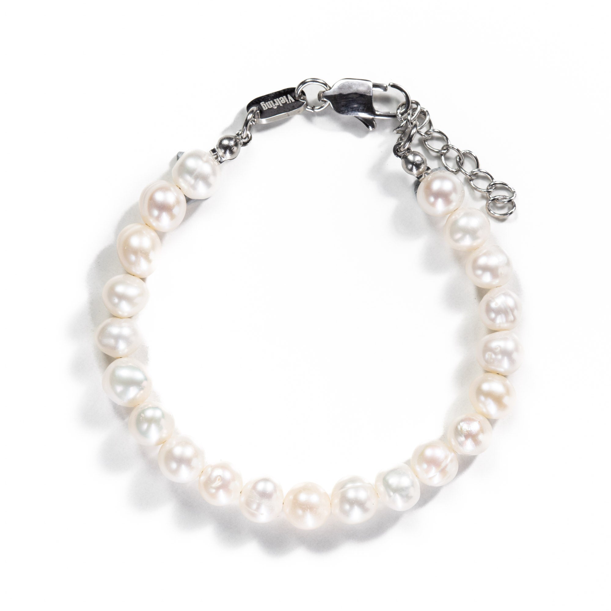 Freshwater pearl bracelet adjustable - round
