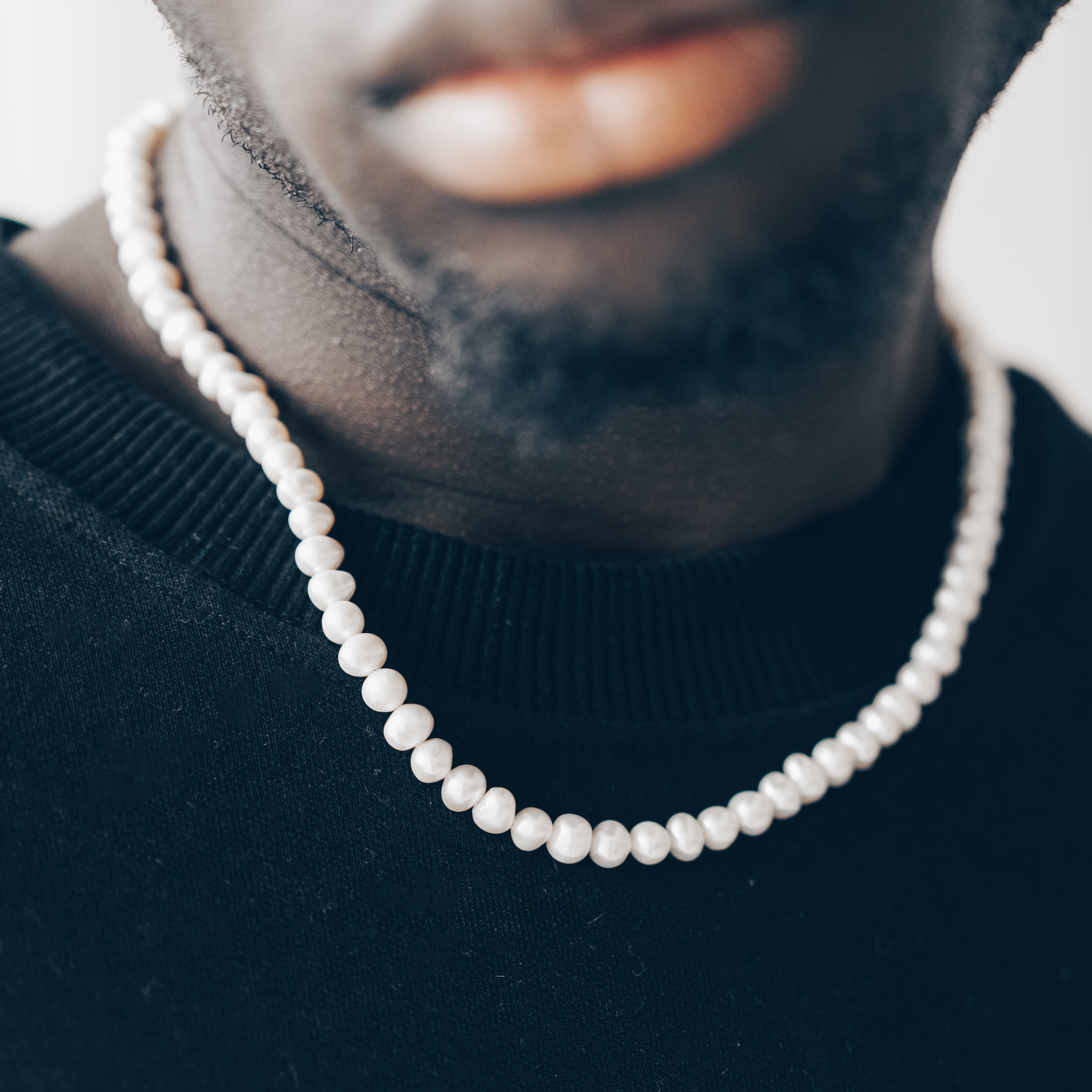 Süßwasserperlen Halskette - Runde Perlen