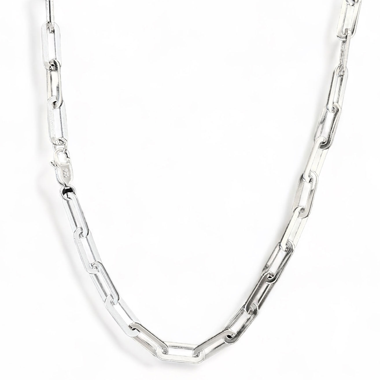 Paper Clip Necklace 4.5mm - 925 Silver